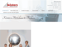 Tablet Screenshot of koesters-moebelhaus.de